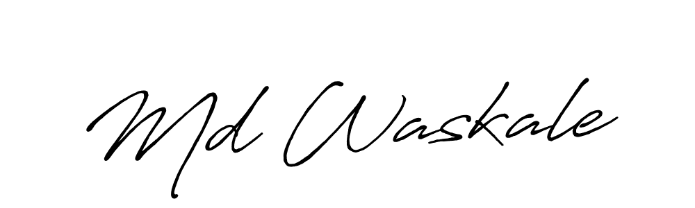 if you are searching for the best signature style for your name Md Waskale. so please give up your signature search. here we have designed multiple signature styles  using Antro_Vectra_Bolder. Md Waskale signature style 7 images and pictures png