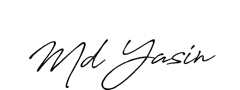 Make a beautiful signature design for name Md Yasin. With this signature (Antro_Vectra_Bolder) style, you can create a handwritten signature for free. Md Yasin signature style 7 images and pictures png