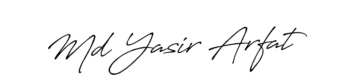 Create a beautiful signature design for name Md Yasir Arfat. With this signature (Antro_Vectra_Bolder) fonts, you can make a handwritten signature for free. Md Yasir Arfat signature style 7 images and pictures png