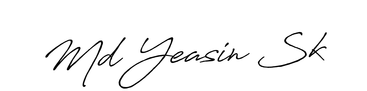How to make Md Yeasin Sk signature? Antro_Vectra_Bolder is a professional autograph style. Create handwritten signature for Md Yeasin Sk name. Md Yeasin Sk signature style 7 images and pictures png