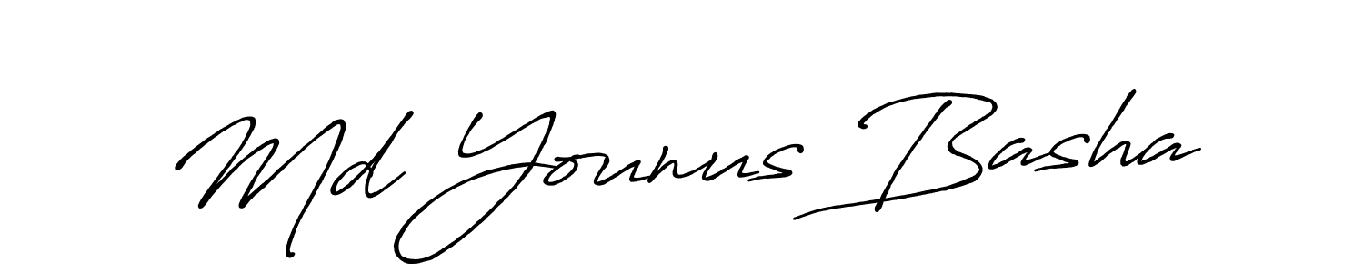 You should practise on your own different ways (Antro_Vectra_Bolder) to write your name (Md Younus Basha) in signature. don't let someone else do it for you. Md Younus Basha signature style 7 images and pictures png