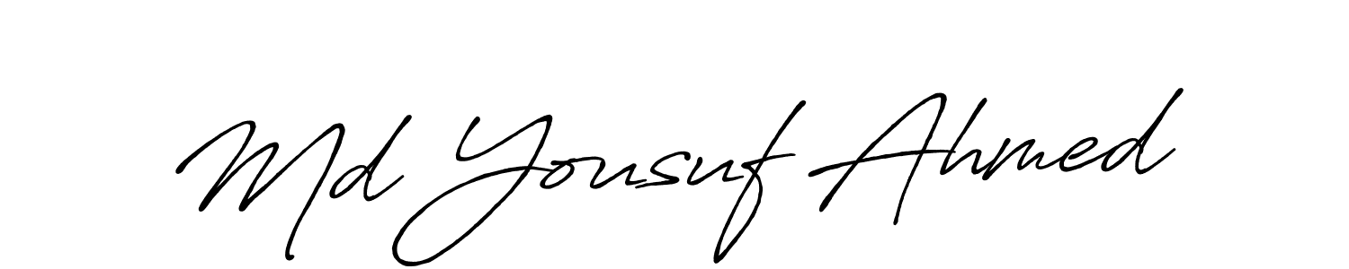 Make a beautiful signature design for name Md Yousuf Ahmed. Use this online signature maker to create a handwritten signature for free. Md Yousuf Ahmed signature style 7 images and pictures png