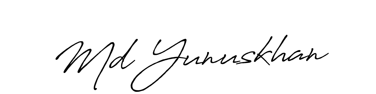 Md Yunuskhan stylish signature style. Best Handwritten Sign (Antro_Vectra_Bolder) for my name. Handwritten Signature Collection Ideas for my name Md Yunuskhan. Md Yunuskhan signature style 7 images and pictures png