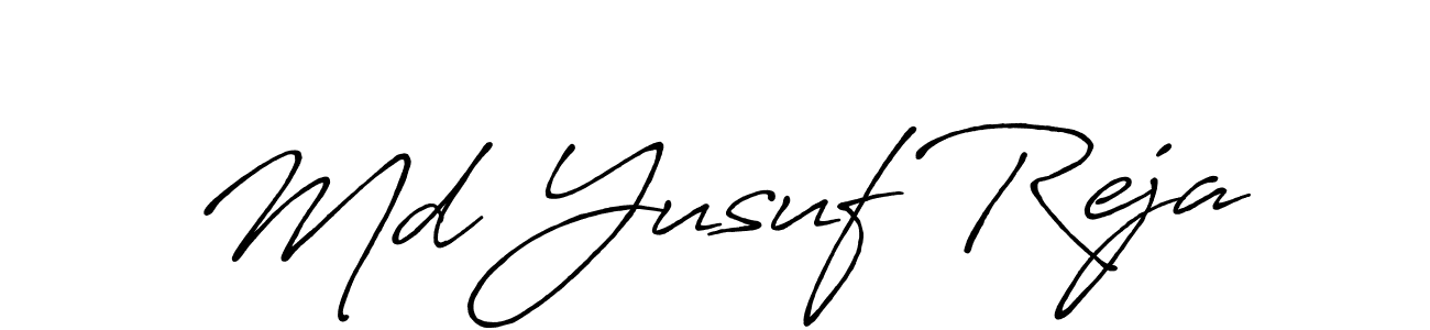 Create a beautiful signature design for name Md Yusuf Reja. With this signature (Antro_Vectra_Bolder) fonts, you can make a handwritten signature for free. Md Yusuf Reja signature style 7 images and pictures png