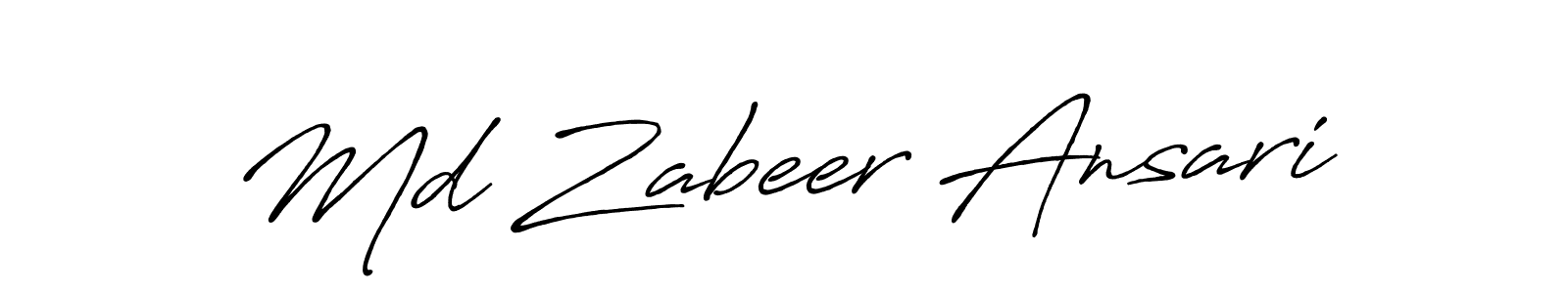 How to make Md Zabeer Ansari signature? Antro_Vectra_Bolder is a professional autograph style. Create handwritten signature for Md Zabeer Ansari name. Md Zabeer Ansari signature style 7 images and pictures png