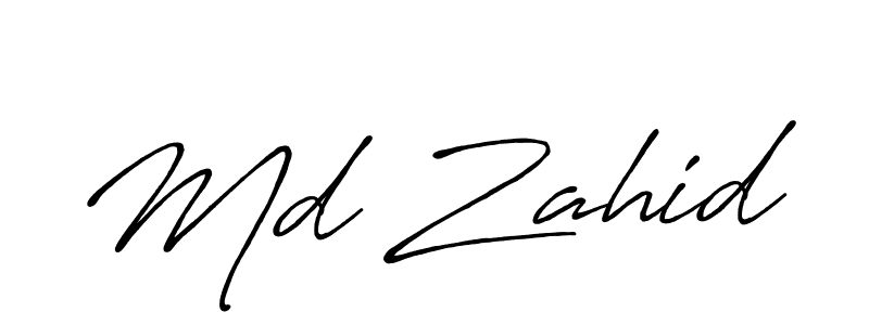 Also we have Md Zahid name is the best signature style. Create professional handwritten signature collection using Antro_Vectra_Bolder autograph style. Md Zahid signature style 7 images and pictures png