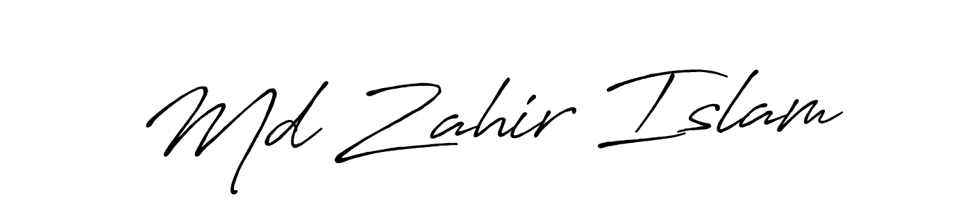Also You can easily find your signature by using the search form. We will create Md Zahir Islam name handwritten signature images for you free of cost using Antro_Vectra_Bolder sign style. Md Zahir Islam signature style 7 images and pictures png