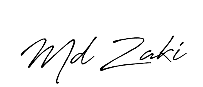 Also we have Md Zaki name is the best signature style. Create professional handwritten signature collection using Antro_Vectra_Bolder autograph style. Md Zaki signature style 7 images and pictures png