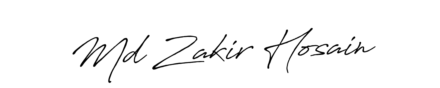 Make a beautiful signature design for name Md Zakir Hosain. With this signature (Antro_Vectra_Bolder) style, you can create a handwritten signature for free. Md Zakir Hosain signature style 7 images and pictures png