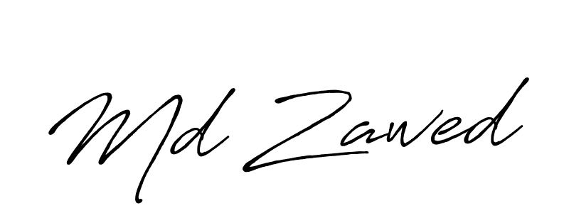 Also You can easily find your signature by using the search form. We will create Md Zawed name handwritten signature images for you free of cost using Antro_Vectra_Bolder sign style. Md Zawed signature style 7 images and pictures png