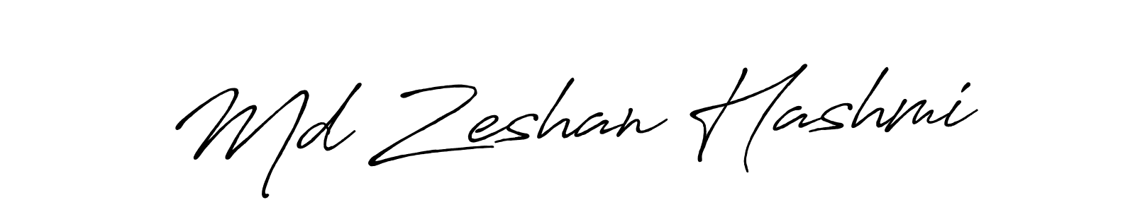 Create a beautiful signature design for name Md Zeshan Hashmi. With this signature (Antro_Vectra_Bolder) fonts, you can make a handwritten signature for free. Md Zeshan Hashmi signature style 7 images and pictures png
