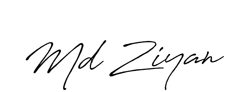 How to make Md Ziyan signature? Antro_Vectra_Bolder is a professional autograph style. Create handwritten signature for Md Ziyan name. Md Ziyan signature style 7 images and pictures png