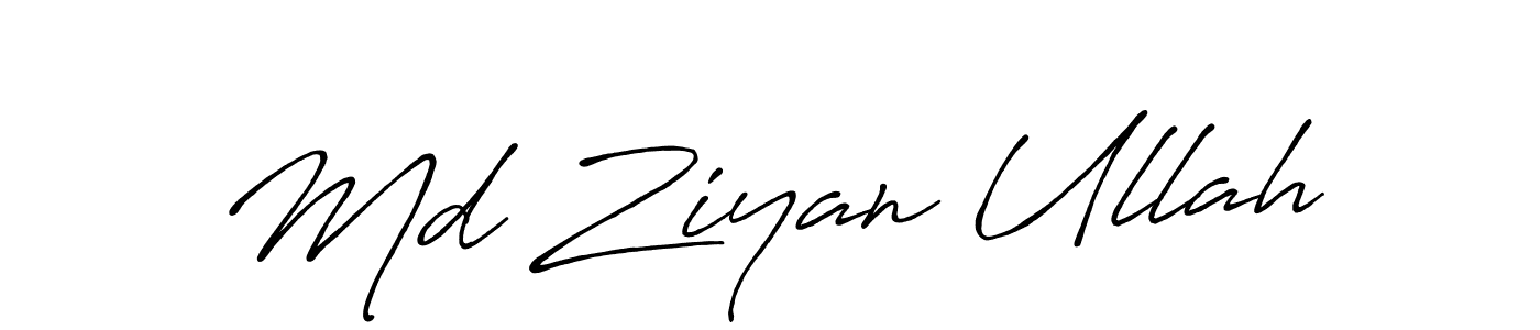 Make a beautiful signature design for name Md Ziyan Ullah. With this signature (Antro_Vectra_Bolder) style, you can create a handwritten signature for free. Md Ziyan Ullah signature style 7 images and pictures png