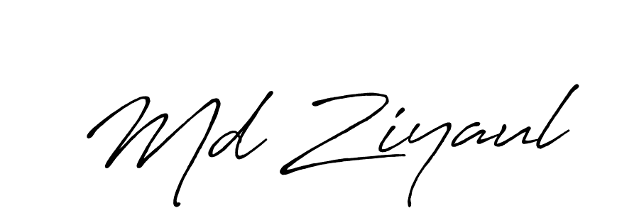 Create a beautiful signature design for name Md Ziyaul. With this signature (Antro_Vectra_Bolder) fonts, you can make a handwritten signature for free. Md Ziyaul signature style 7 images and pictures png