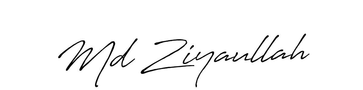 Use a signature maker to create a handwritten signature online. With this signature software, you can design (Antro_Vectra_Bolder) your own signature for name Md Ziyaullah. Md Ziyaullah signature style 7 images and pictures png