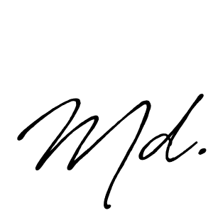 You should practise on your own different ways (Antro_Vectra_Bolder) to write your name (Md.) in signature. don't let someone else do it for you. Md. signature style 7 images and pictures png