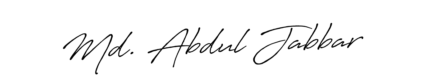 Antro_Vectra_Bolder is a professional signature style that is perfect for those who want to add a touch of class to their signature. It is also a great choice for those who want to make their signature more unique. Get Md. Abdul Jabbar name to fancy signature for free. Md. Abdul Jabbar signature style 7 images and pictures png