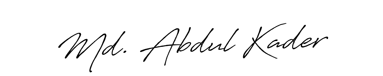 Design your own signature with our free online signature maker. With this signature software, you can create a handwritten (Antro_Vectra_Bolder) signature for name Md. Abdul Kader. Md. Abdul Kader signature style 7 images and pictures png