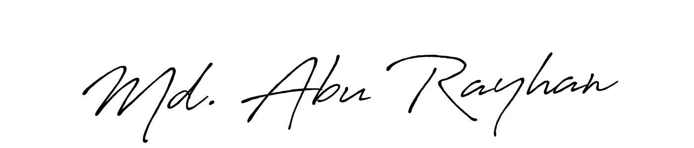 How to make Md. Abu Rayhan name signature. Use Antro_Vectra_Bolder style for creating short signs online. This is the latest handwritten sign. Md. Abu Rayhan signature style 7 images and pictures png