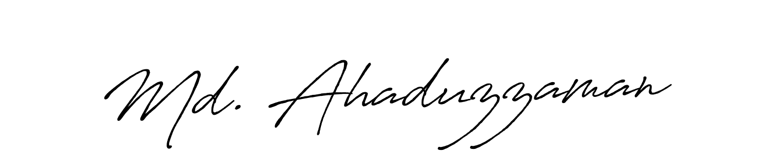 Use a signature maker to create a handwritten signature online. With this signature software, you can design (Antro_Vectra_Bolder) your own signature for name Md. Ahaduzzaman. Md. Ahaduzzaman signature style 7 images and pictures png