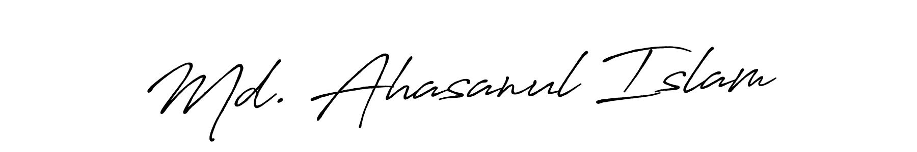 Create a beautiful signature design for name Md. Ahasanul Islam. With this signature (Antro_Vectra_Bolder) fonts, you can make a handwritten signature for free. Md. Ahasanul Islam signature style 7 images and pictures png