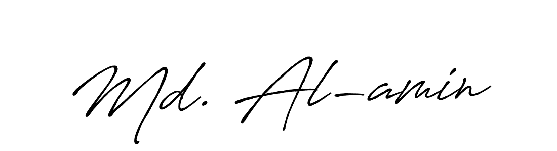 How to make Md. Al-amin signature? Antro_Vectra_Bolder is a professional autograph style. Create handwritten signature for Md. Al-amin name. Md. Al-amin signature style 7 images and pictures png