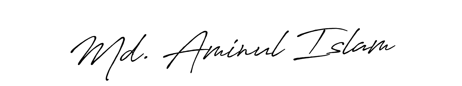 Antro_Vectra_Bolder is a professional signature style that is perfect for those who want to add a touch of class to their signature. It is also a great choice for those who want to make their signature more unique. Get Md. Aminul Islam name to fancy signature for free. Md. Aminul Islam signature style 7 images and pictures png