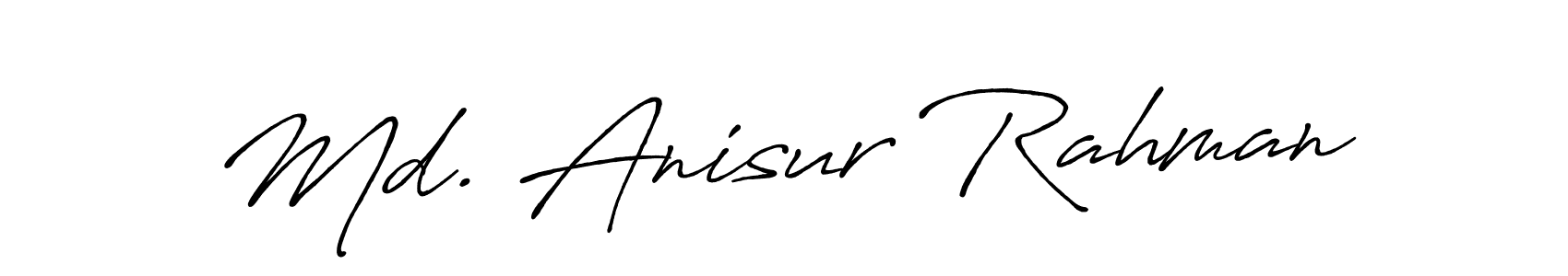 How to make Md. Anisur Rahman name signature. Use Antro_Vectra_Bolder style for creating short signs online. This is the latest handwritten sign. Md. Anisur Rahman signature style 7 images and pictures png