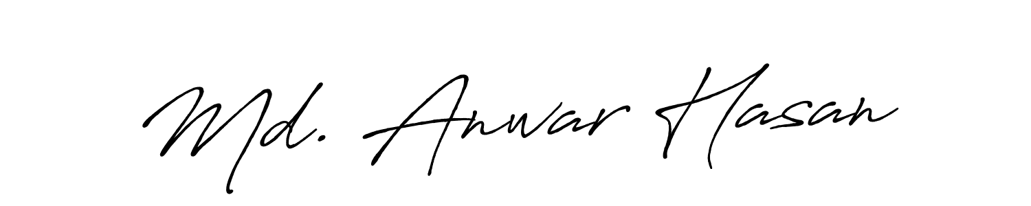 Make a beautiful signature design for name Md. Anwar Hasan. With this signature (Antro_Vectra_Bolder) style, you can create a handwritten signature for free. Md. Anwar Hasan signature style 7 images and pictures png