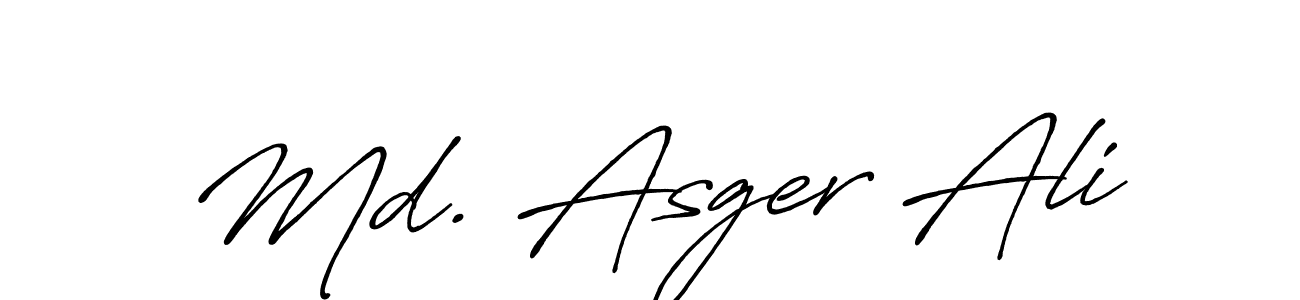 How to make Md. Asger Ali signature? Antro_Vectra_Bolder is a professional autograph style. Create handwritten signature for Md. Asger Ali name. Md. Asger Ali signature style 7 images and pictures png