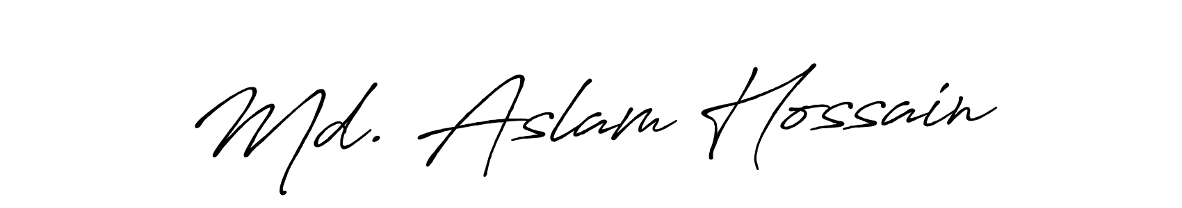 Make a beautiful signature design for name Md. Aslam Hossain. With this signature (Antro_Vectra_Bolder) style, you can create a handwritten signature for free. Md. Aslam Hossain signature style 7 images and pictures png