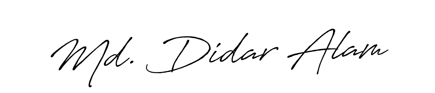 How to make Md. Didar Alam name signature. Use Antro_Vectra_Bolder style for creating short signs online. This is the latest handwritten sign. Md. Didar Alam signature style 7 images and pictures png