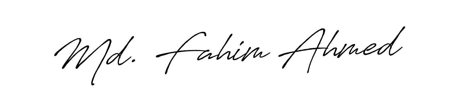 Design your own signature with our free online signature maker. With this signature software, you can create a handwritten (Antro_Vectra_Bolder) signature for name Md. Fahim Ahmed. Md. Fahim Ahmed signature style 7 images and pictures png