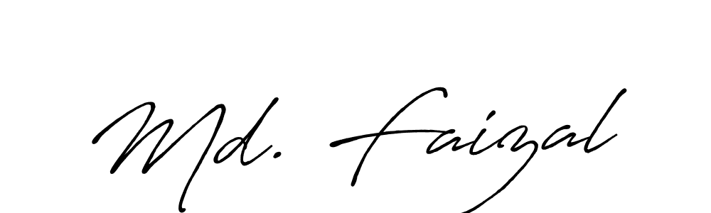 Also we have Md. Faizal name is the best signature style. Create professional handwritten signature collection using Antro_Vectra_Bolder autograph style. Md. Faizal signature style 7 images and pictures png