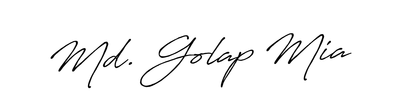 Design your own signature with our free online signature maker. With this signature software, you can create a handwritten (Antro_Vectra_Bolder) signature for name Md. Golap Mia. Md. Golap Mia signature style 7 images and pictures png