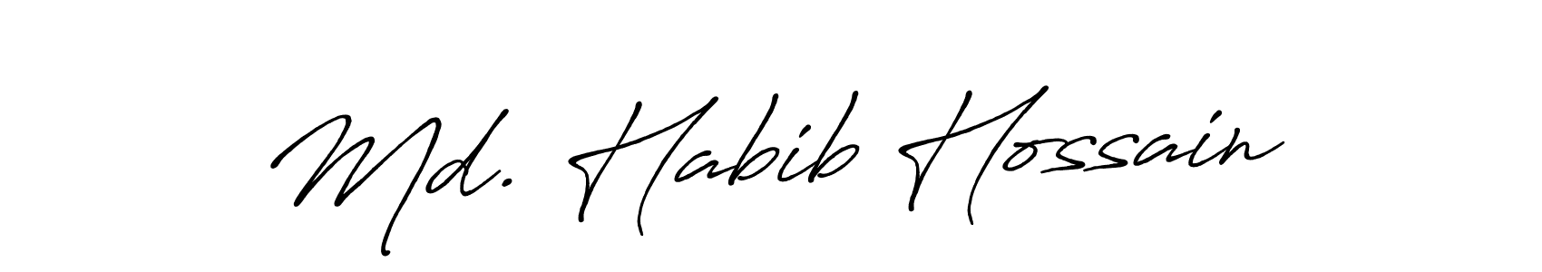 Md. Habib Hossain stylish signature style. Best Handwritten Sign (Antro_Vectra_Bolder) for my name. Handwritten Signature Collection Ideas for my name Md. Habib Hossain. Md. Habib Hossain signature style 7 images and pictures png