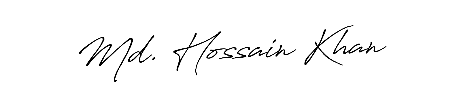 Make a beautiful signature design for name Md. Hossain Khan. With this signature (Antro_Vectra_Bolder) style, you can create a handwritten signature for free. Md. Hossain Khan signature style 7 images and pictures png