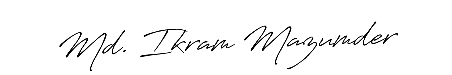 Make a beautiful signature design for name Md. Ikram Mazumder. With this signature (Antro_Vectra_Bolder) style, you can create a handwritten signature for free. Md. Ikram Mazumder signature style 7 images and pictures png