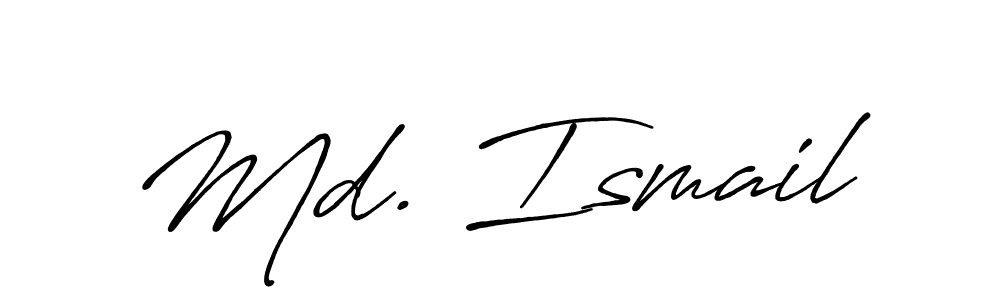 The best way (Antro_Vectra_Bolder) to make a short signature is to pick only two or three words in your name. The name Md. Ismail include a total of six letters. For converting this name. Md. Ismail signature style 7 images and pictures png