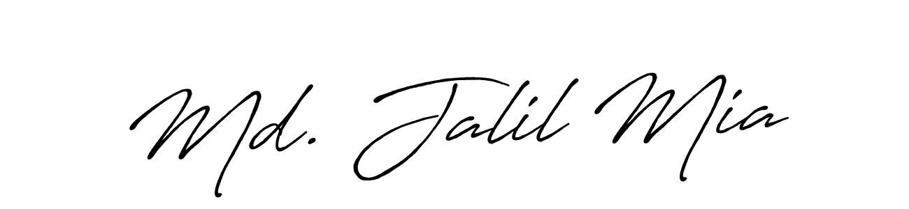 Design your own signature with our free online signature maker. With this signature software, you can create a handwritten (Antro_Vectra_Bolder) signature for name Md. Jalil Mia. Md. Jalil Mia signature style 7 images and pictures png