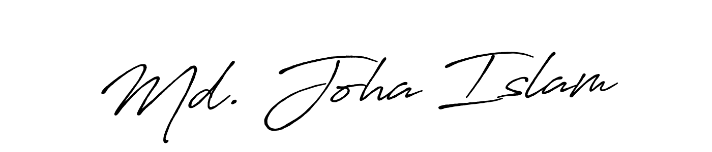 How to make Md. Joha Islam signature? Antro_Vectra_Bolder is a professional autograph style. Create handwritten signature for Md. Joha Islam name. Md. Joha Islam signature style 7 images and pictures png