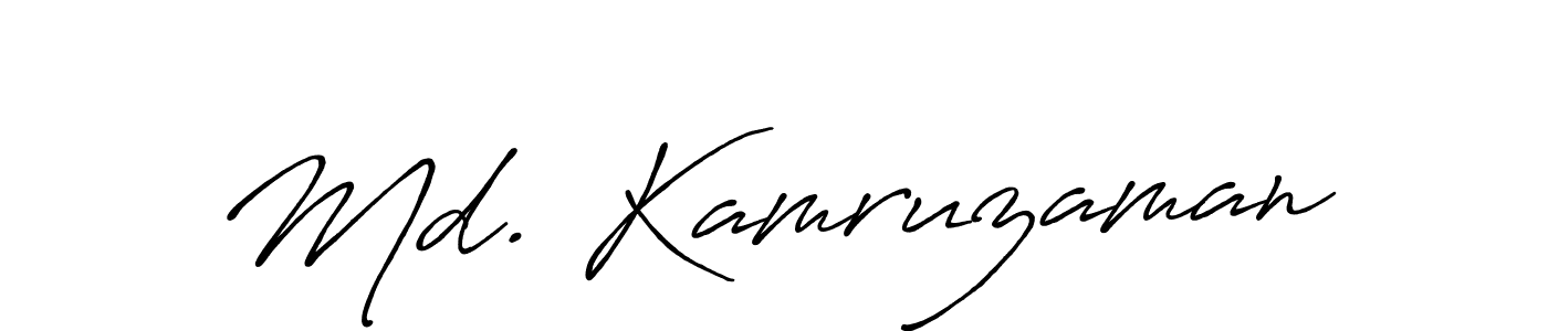 Antro_Vectra_Bolder is a professional signature style that is perfect for those who want to add a touch of class to their signature. It is also a great choice for those who want to make their signature more unique. Get Md. Kamruzaman name to fancy signature for free. Md. Kamruzaman signature style 7 images and pictures png