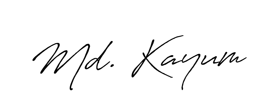 Also You can easily find your signature by using the search form. We will create Md. Kayum name handwritten signature images for you free of cost using Antro_Vectra_Bolder sign style. Md. Kayum signature style 7 images and pictures png