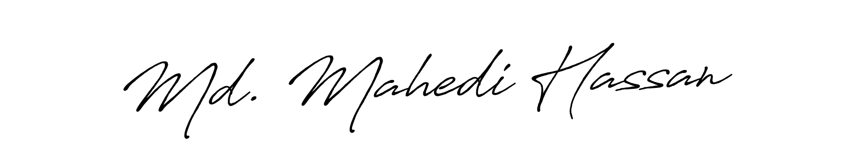 Design your own signature with our free online signature maker. With this signature software, you can create a handwritten (Antro_Vectra_Bolder) signature for name Md. Mahedi Hassan. Md. Mahedi Hassan signature style 7 images and pictures png