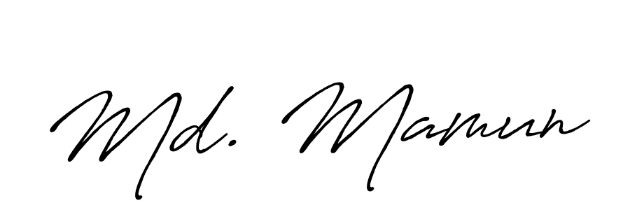 Make a beautiful signature design for name Md. Mamun. With this signature (Antro_Vectra_Bolder) style, you can create a handwritten signature for free. Md. Mamun signature style 7 images and pictures png