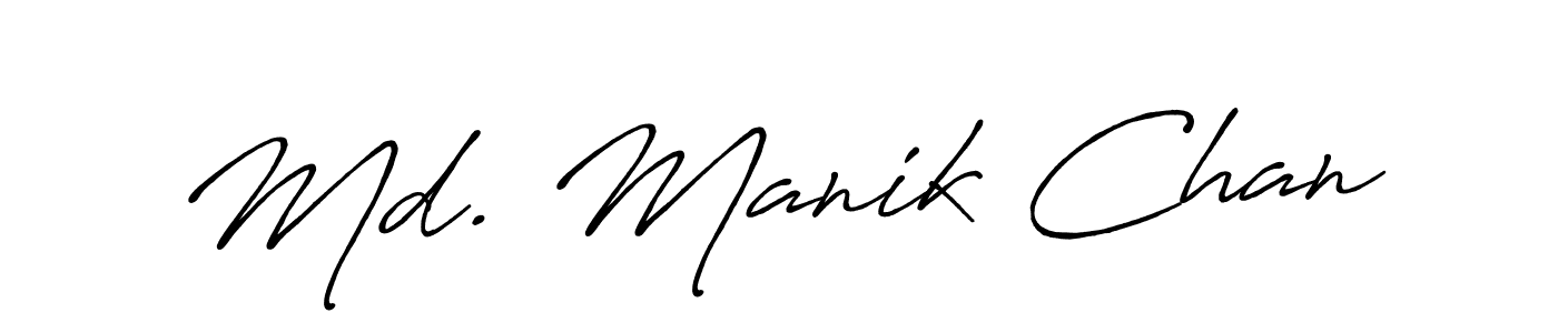 Make a short Md. Manik Chan signature style. Manage your documents anywhere anytime using Antro_Vectra_Bolder. Create and add eSignatures, submit forms, share and send files easily. Md. Manik Chan signature style 7 images and pictures png