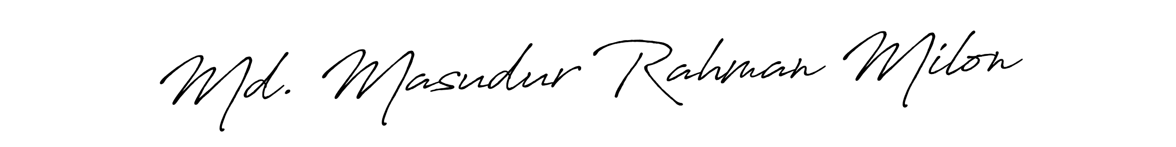 Use a signature maker to create a handwritten signature online. With this signature software, you can design (Antro_Vectra_Bolder) your own signature for name Md. Masudur Rahman Milon. Md. Masudur Rahman Milon signature style 7 images and pictures png