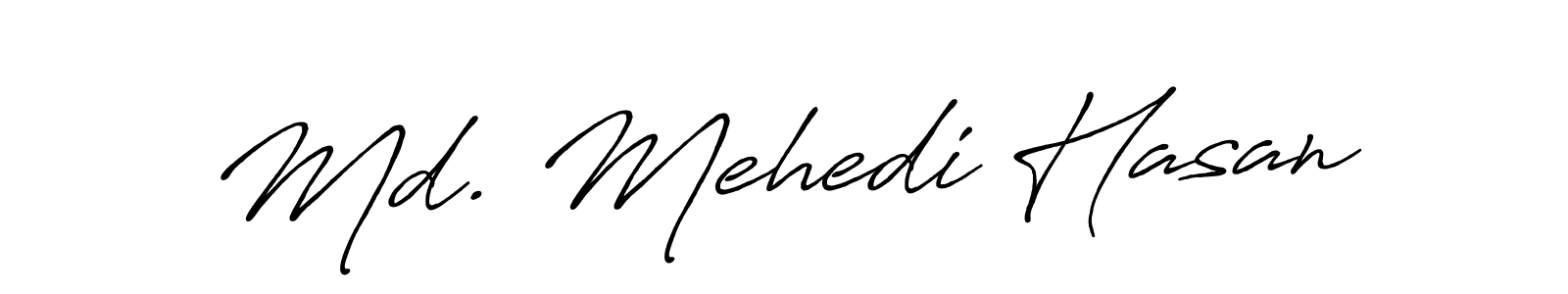 The best way (Antro_Vectra_Bolder) to make a short signature is to pick only two or three words in your name. The name Md. Mehedi Hasan include a total of six letters. For converting this name. Md. Mehedi Hasan signature style 7 images and pictures png