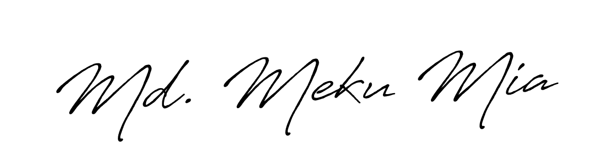 The best way (Antro_Vectra_Bolder) to make a short signature is to pick only two or three words in your name. The name Md. Meku Mia include a total of six letters. For converting this name. Md. Meku Mia signature style 7 images and pictures png