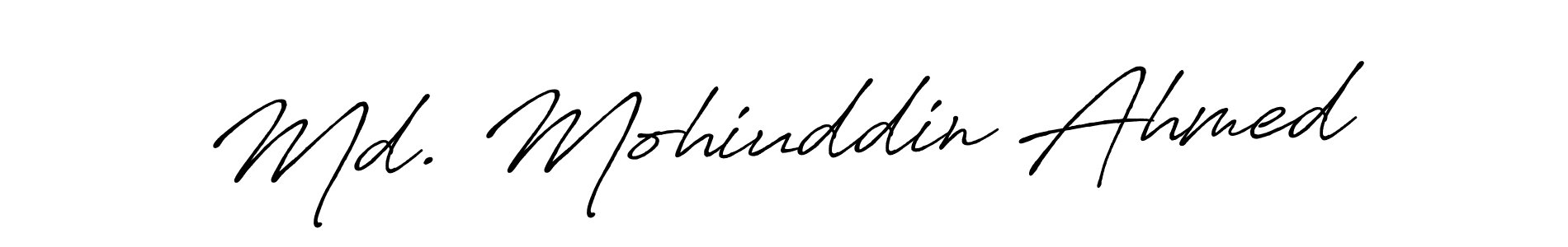 Use a signature maker to create a handwritten signature online. With this signature software, you can design (Antro_Vectra_Bolder) your own signature for name Md. Mohiuddin Ahmed. Md. Mohiuddin Ahmed signature style 7 images and pictures png